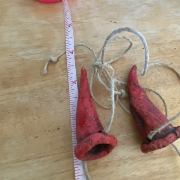 Porcelain devil horns with twine. Renaissance fair attire. - Picture 7 of 7
